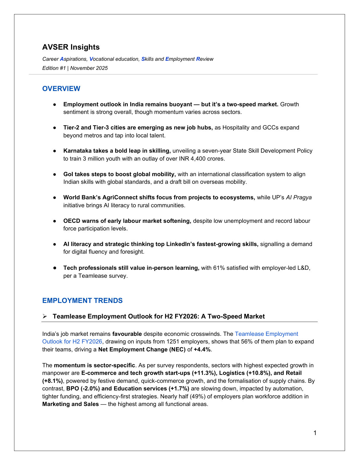 Edition #1, page 1